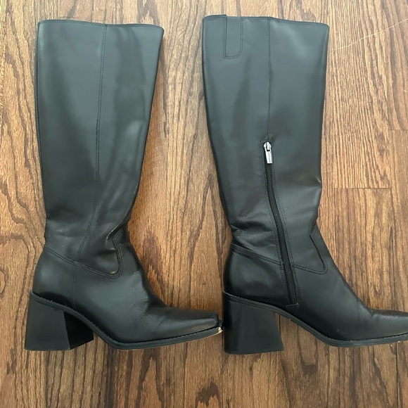 Vince Camuto Black Heeled Boots - Picture 1 of 5